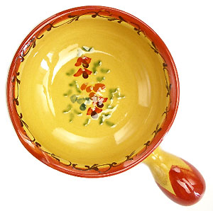 Provence hand made pottery sauce pan (MANON) - Click Image to Close